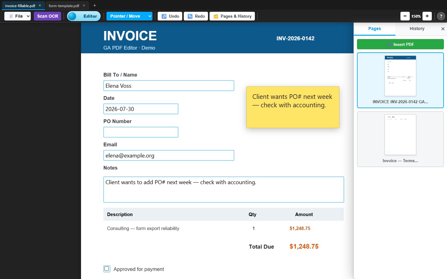 Live multi-tab Editor